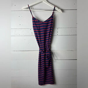 NWT Ann Taylor Navy & Red Nautical Rope Stripes Slip Dress Size 0 Petite